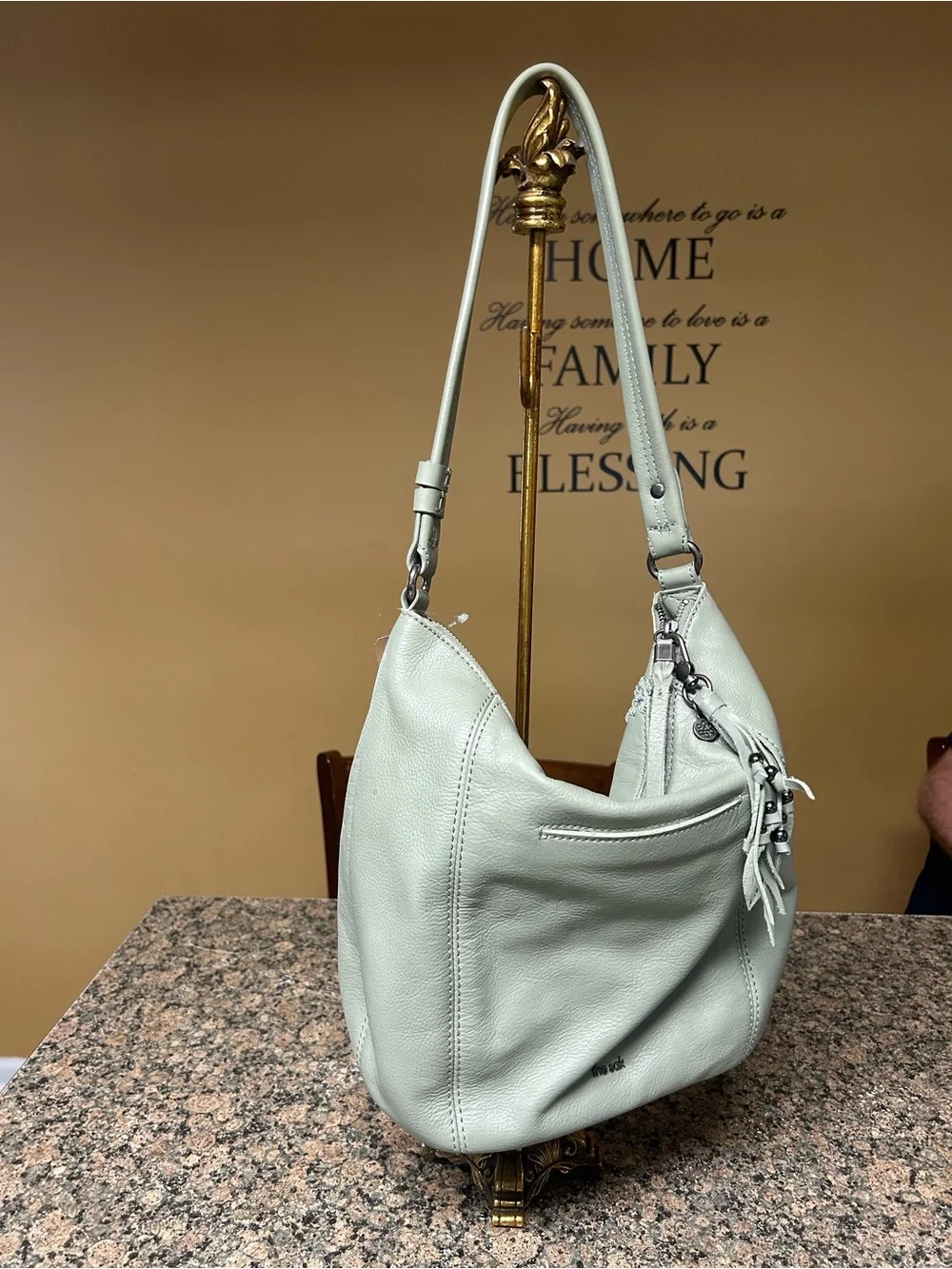The Sak Women's Light Sage Leather Hobo Bag -